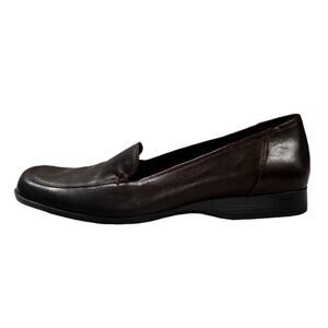 Naturalizer Brown Slip on Leather Loafer Minimalist Career Shoe Size 9 N #601